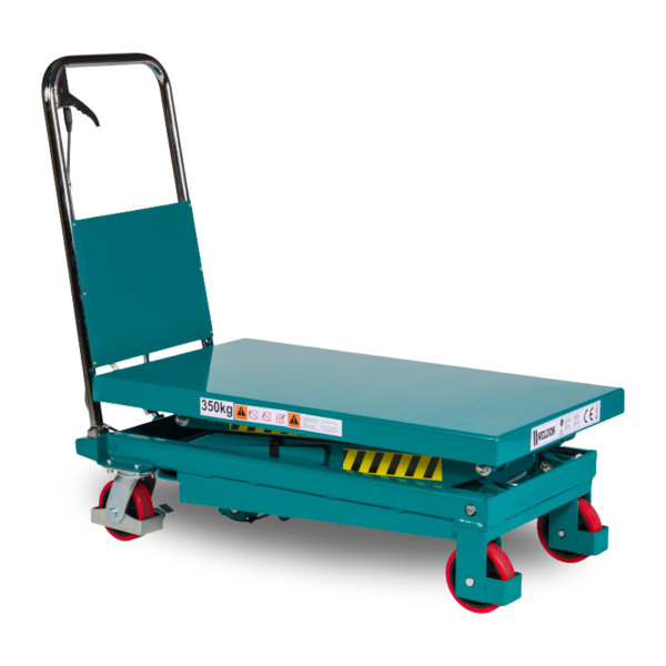Heftafel 350KG met platform omlaag vooraanzicht.
