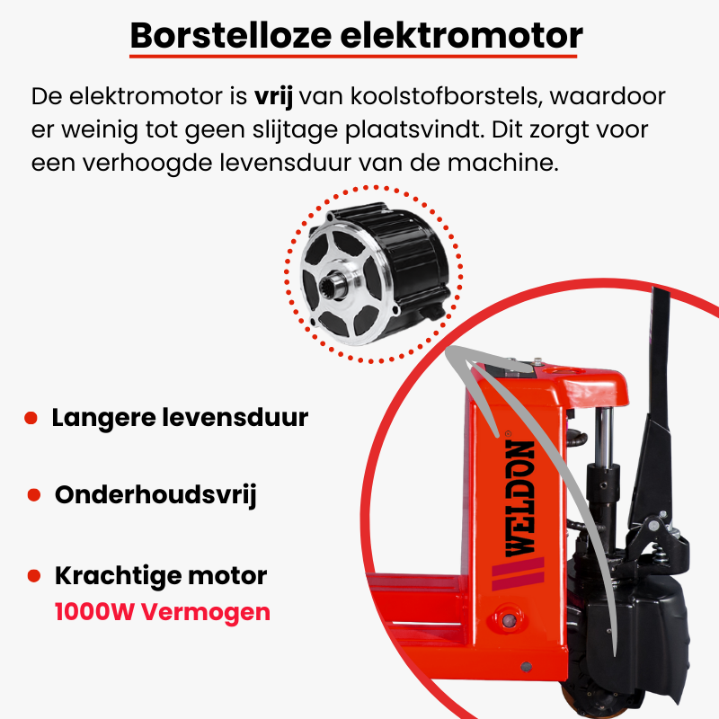 Weldon Elektrische Pompwagen WPE2000 - 2000 kg - 1150 mm