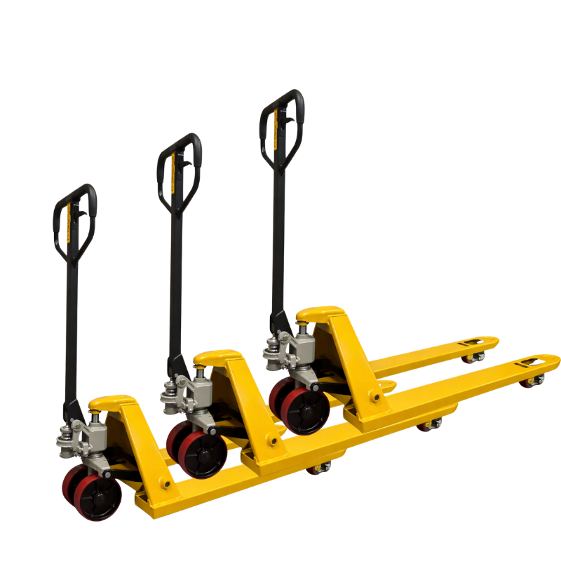 Partijvoordeel 3x palletwagen 1500KG gegalvaniseerde pomp geel
